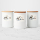 Étiquette Pour Bocaux Vibes d'hiver Moose - Anniversaire (Bouteilles)