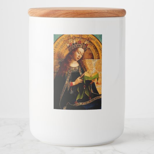 Étiquette Pour Bocaux Vierge Marie par Jan van Eyck (Devant)