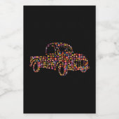 Étiquette Pour Bocaux Vieux Motif de camionnette (Étiquettes simples)