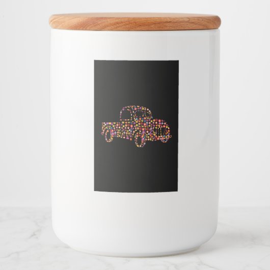 Étiquette Pour Bocaux Vieux Motif de camionnette (Devant)