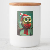 Étiquette Pour Bocaux Vintage Owl Cute Rustique Noël (Devant)