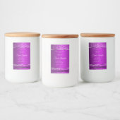 Étiquette Pour Bocaux Violet classique avec initiales de Parties scintil (Bouteilles)