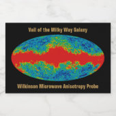 Étiquette Pour Bocaux Voile Galaxy Voie Lactée sur l'univers WMAP (Étiquettes simples)