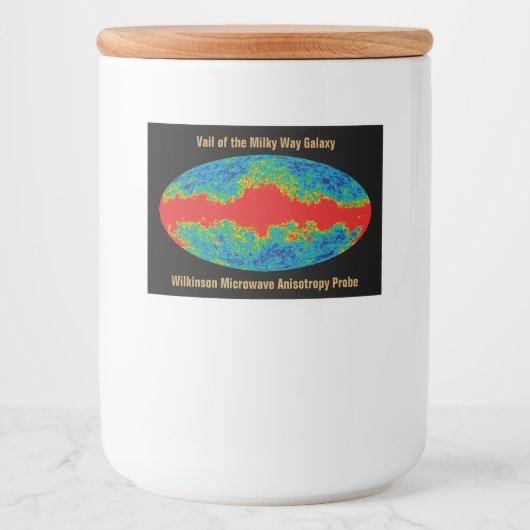 Étiquette Pour Bocaux Voile Galaxy Voie Lactée sur l'univers WMAP (Devant)