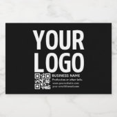 Étiquette Pour Bocaux Votre logo avec code QR et texte modifiables (Étiquettes simples)