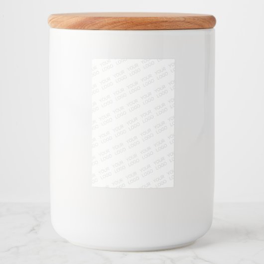 Étiquette Pour Bocaux Votre logo éclairci automatiquement et répétitif (Devant)