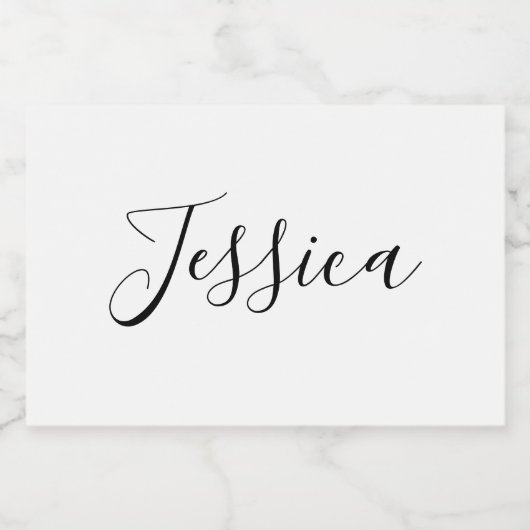 Étiquette Pour Bocaux Votre nom | Script élégant (Étiquettes simples)