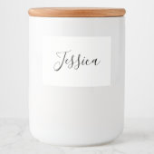Étiquette Pour Bocaux Votre nom | Script élégant (Devant)