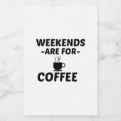 ÉTIQUETTE POUR BOCAUX WEEK-END CAFÉ (Étiquettes simples)