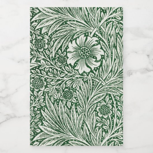 Étiquette Pour Bocaux william morris marigold fleurs vertes (Étiquettes simples)