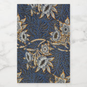 Étiquette Pour Bocaux William Morris Tulip Willow Blue Motif (Étiquettes simples)