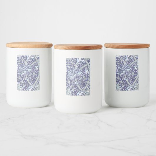 Étiquette Pour Bocaux William Morris Windrush fleurs bleues (Bouteilles)