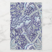 Étiquette Pour Bocaux William Morris Windrush fleurs bleues (Étiquettes simples)