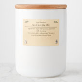 Étiquette Pour Bocaux Woodland Animals Christmas Hot Chocolate Mix (Devant)