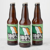 Étiquette Pour Bouteilles De Bière 100 % irlandais (Bouteilles)