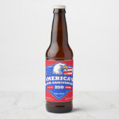 Étiquette Pour Bouteilles De Bière 1776–2026 Eagle Shield • Custom Homebrew Label USA (Devant)