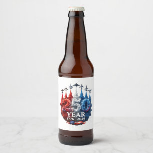 Étiquette Pour Bouteilles De Bière 250 Ans Américain 250e USA Patriotique 4 juillet