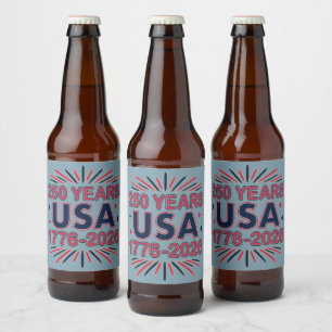 Étiquette Pour Bouteilles De Bière 250 ans USA Semiquinentenaire 1776-2026