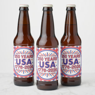 Étiquette Pour Bouteilles De Bière 250 ans USA Semiquinentenaire 1776-2026