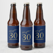 Étiquette Pour Bouteilles De Bière 30e anniversaire Chapitre 30 Or bleu (Bouteilles)