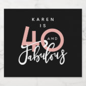 Étiquette Pour Bouteilles De Bière 40 et fabuleux (Étiquettes simples)