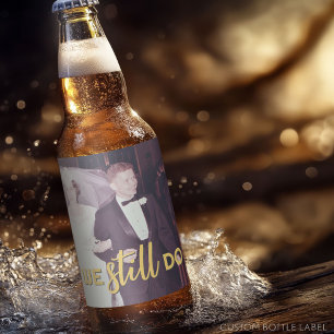 Étiquette Pour Bouteilles De Bière 50e anniversaire du Mariage Photo personnalisée Go