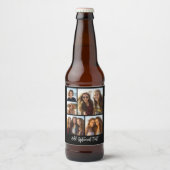 Étiquette Pour Bouteilles De Bière 5 Collage photo Texte facultatif — PEUT Modifier l (Devant)