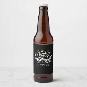 Étiquette Pour Bouteilles De Bière 5e anniversaire du Mariage