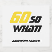 Étiquette Pour Bouteilles De Bière 60e anniversaire Funny Motivational (Étiquettes simples)