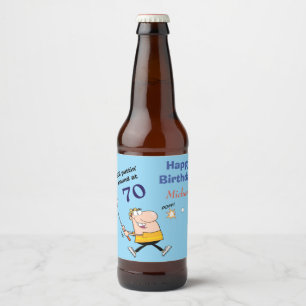 Étiquette Pour Bouteilles De Bière 70 Golfeur d'anniversaire