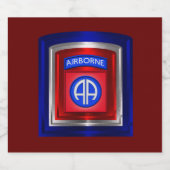 Étiquette Pour Bouteilles De Bière 82e division aéroportée Fière vétéran (Étiquettes simples)