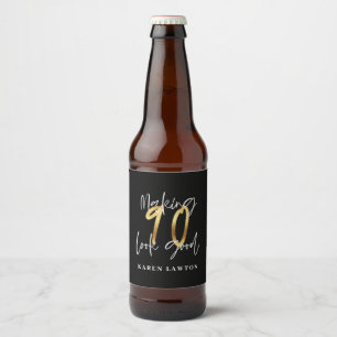Étiquette Pour Bouteilles De Bière 90 ans en or