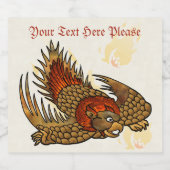 Étiquette Pour Bouteilles De Bière Ailes De Feu (Étiquettes simples)