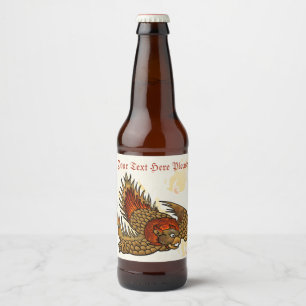 Étiquette Pour Bouteilles De Bière Ailes De Feu