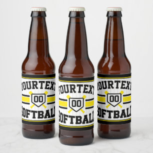 Étiquette Pour Bouteilles De Bière AJOUT PERSONNALISÉ NOM Softball Player Varsity Tea