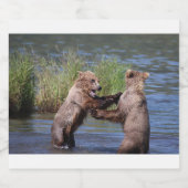 Étiquette Pour Bouteilles De Bière Alaska - Grizzly 5 (Étiquettes simples)