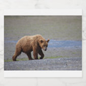 Étiquette Pour Bouteilles De Bière Alaska - Grizzly 9 (Étiquettes simples)