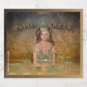 Étiquette Pour Bouteilles De Bière Alpha Queen (nom et style) (Étiquettes simples)