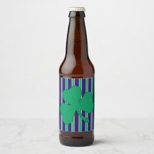 Étiquette Pour Bouteilles De Bière Amusants et Shamrocks fantaisistes