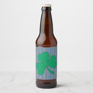 Étiquette Pour Bouteilles De Bière Amusants et Shamrocks fantaisistes