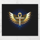 Étiquette Pour Bouteilles De Bière Ankh or avec ailes (Étiquettes simples)
