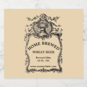 Étiquette Pour Bouteilles De Bière Antique baroque Rococo récolté blé (Étiquettes simples)