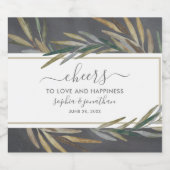 Étiquette Pour Bouteilles De Bière Aquarelle botanique Mariage de tableau de bord per (Étiquettes simples)