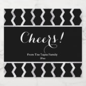 Étiquette Pour Bouteilles De Bière Argent étonnant, Zig-Zag moderne (Étiquettes simples)