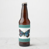 Étiquette Pour Bouteilles De Bière Arion glaucopsyche - Le Grand Papillon Bleu (Devant)