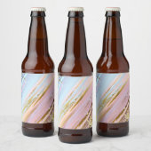 Étiquette Pour Bouteilles De Bière Arrière - plan rose texturé (Bouteilles)
