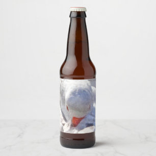 Étiquette Pour Bouteilles De Bière Art de prédiction du canard blanc
