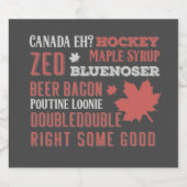 Étiquette Pour Bouteilles De Bière Art du métro Canada Slang (Étiquettes simples)