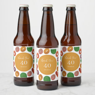 Étiquette Pour Bouteilles De Bière Assiette en papier colorée artistique d'automne
