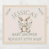 Étiquette Pour Bouteilles De Bière ~Baby Shower Boho Bunny Neutre (Étiquettes simples)